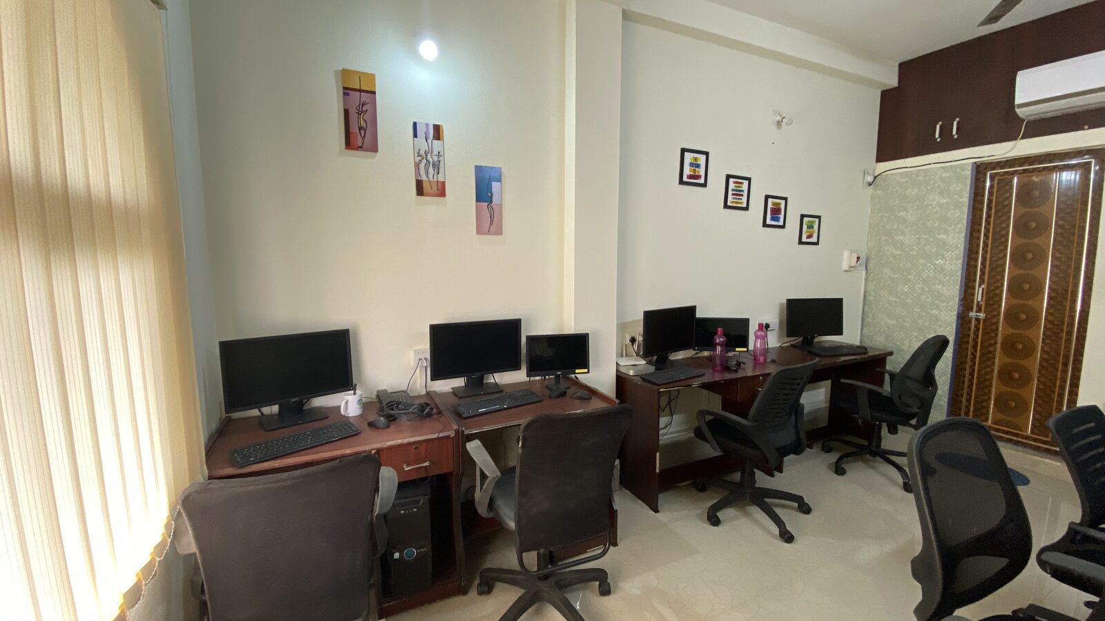 Team room with dedicated desks