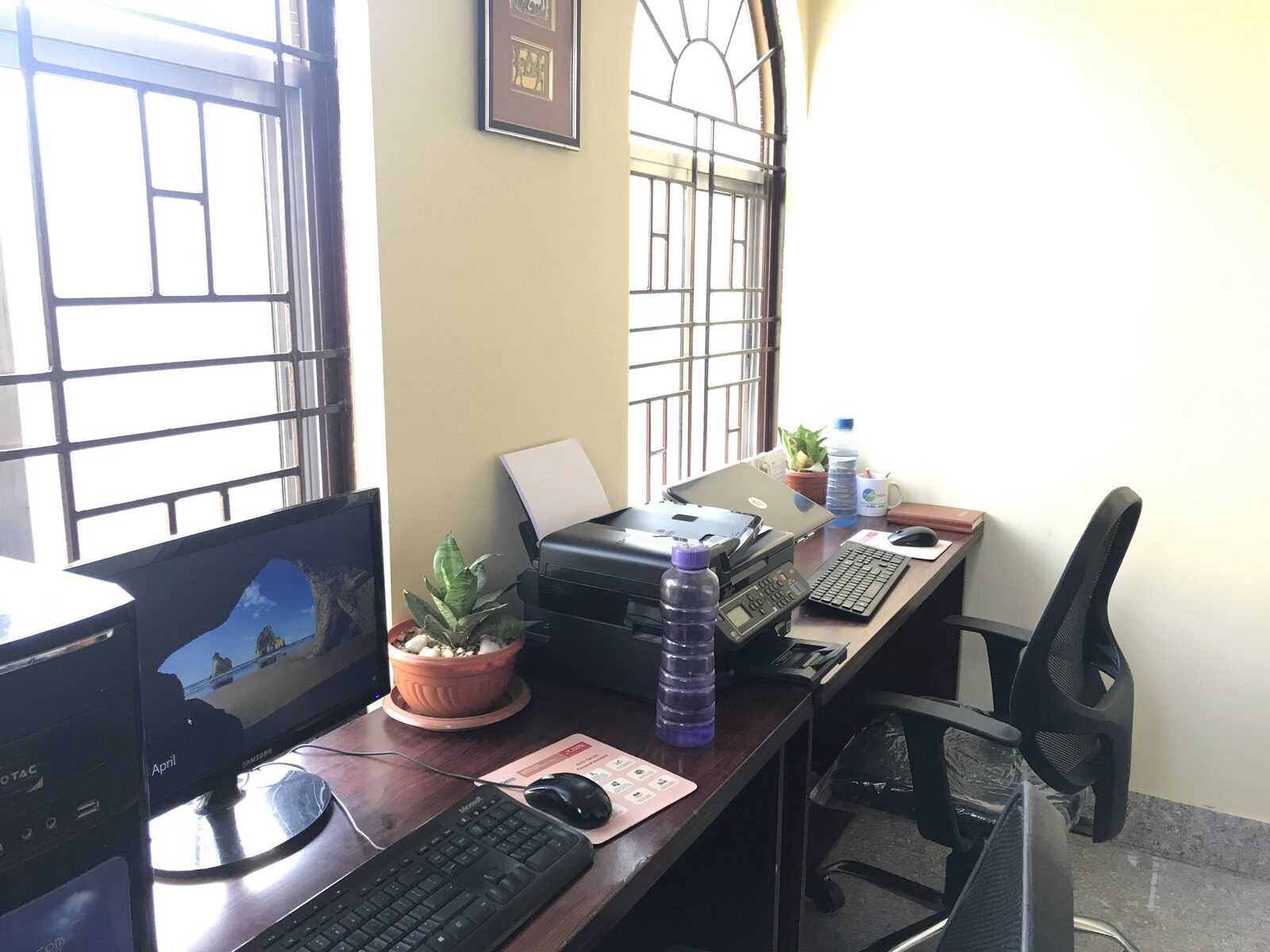 Dedicated desk setup