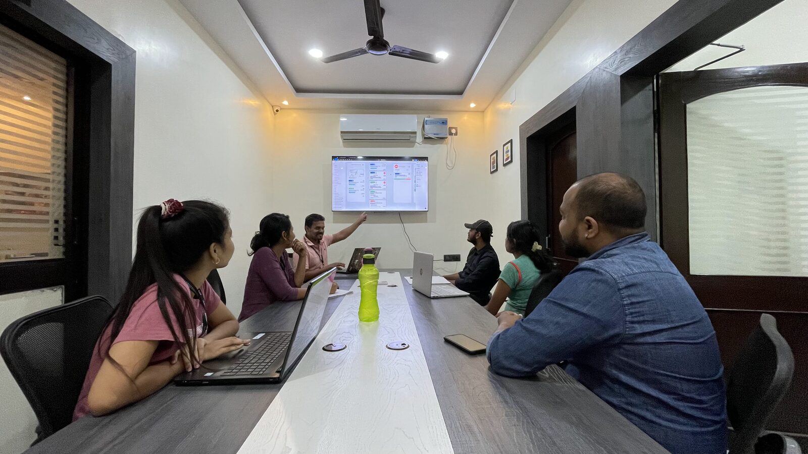 Team meeting in the conference room